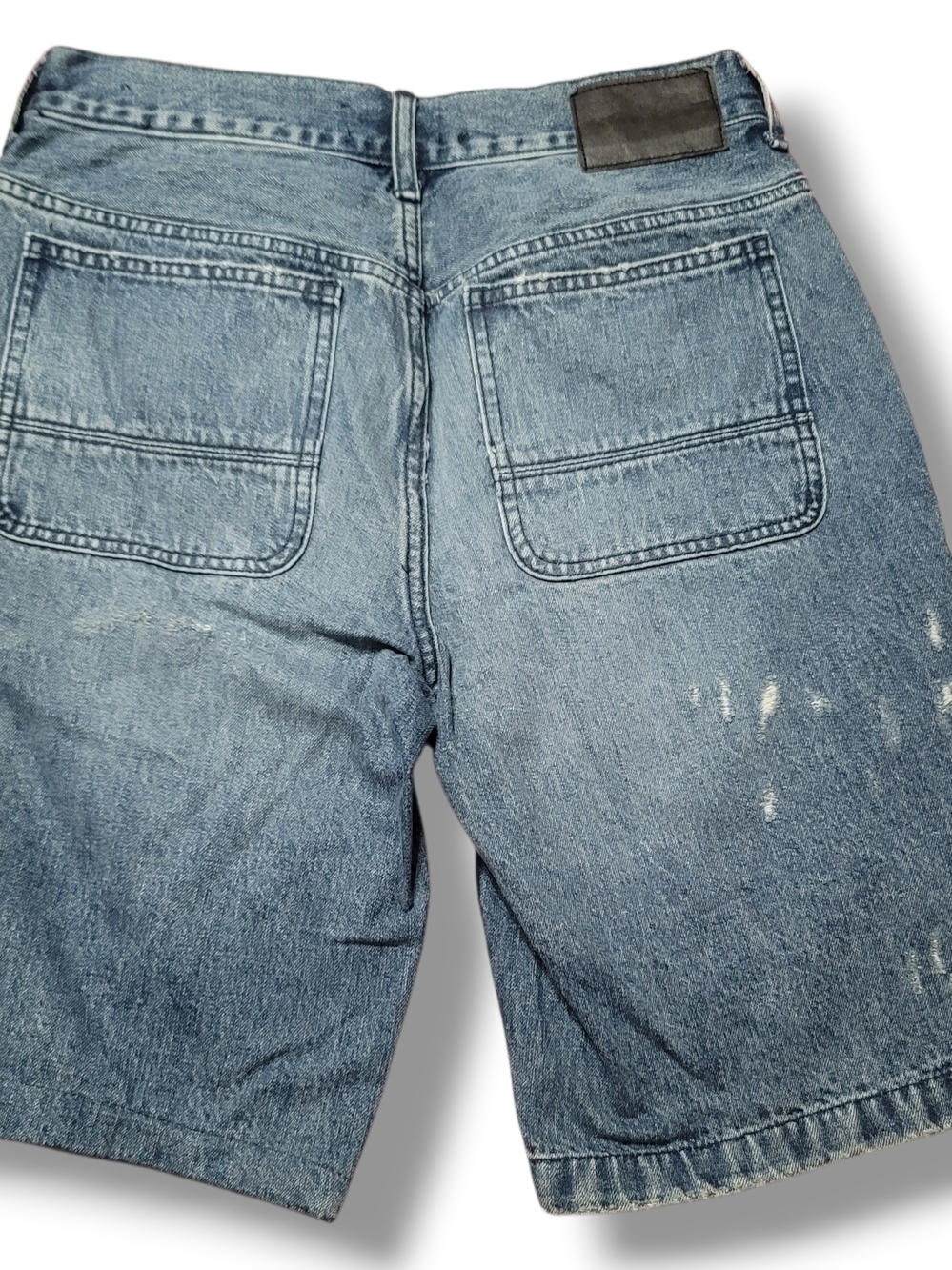 PacSun - Waist Men's Distressed Light Blue Denim Shorts - Picture 4 of 8
